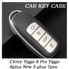 4 кнопки ТПУ кожа для Chery Tiggo 8 Pro Tiggo 8plus New 5 plus 7pro чехол-накладка для автомобильного смарт-ключа, защитный чехол-мешок