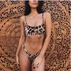 WTEMPO Bikini Snake Leopard Print Split Swimsuit Ladies Sexy Multicolor