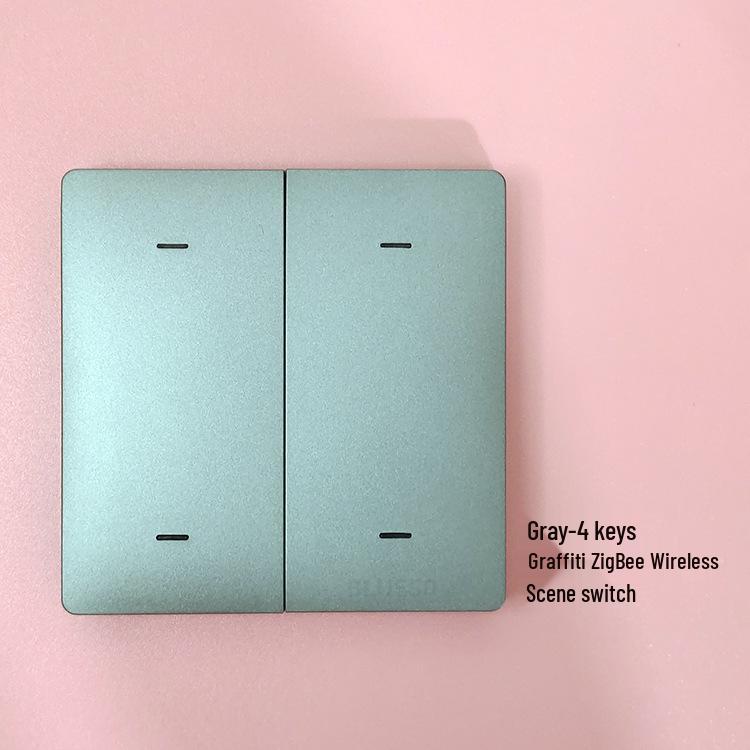Граффити Zigbee Умный выключатель: Пульт дистанционного управления, с голосовой активацией, беспроводной таймер освещения