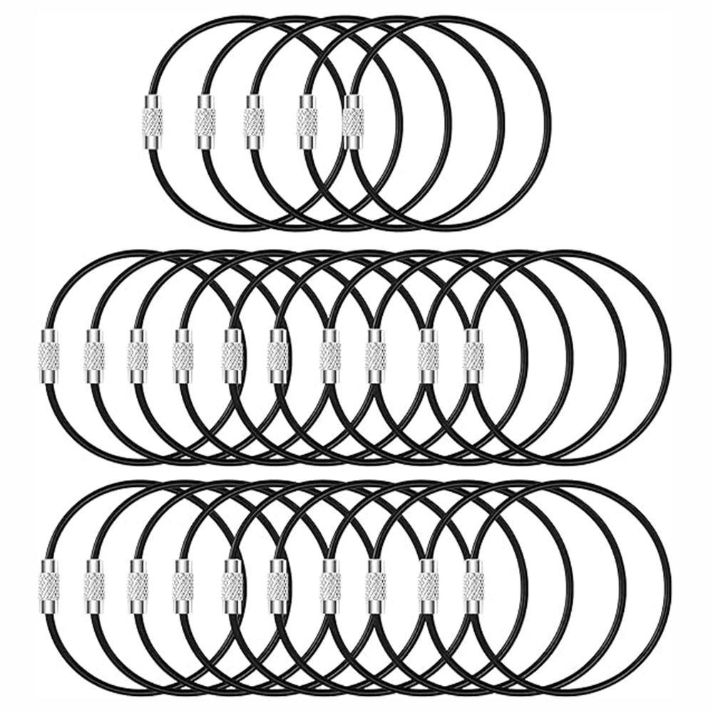 1/25 шт. 2 мм проволочный брелок-трос 6,3 дюйма шарнирные фиксаторы большие металлические проволочные брелки ключи и ID-бирка