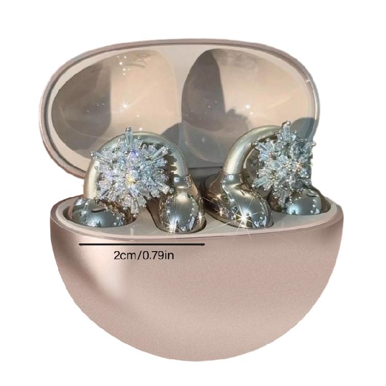 Изящные наушники с кристаллами в форме снежинки, металлический корпус, зажим для уха, удобная укладка своими руками, длительный срок службы.