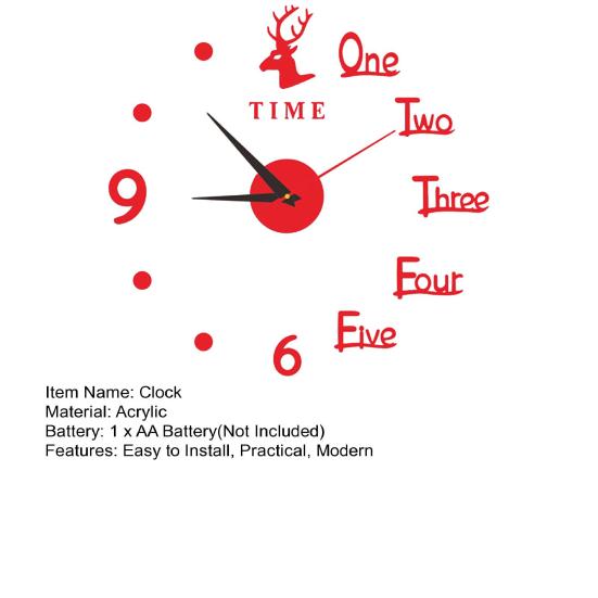 Luminous Wall Clock Modern Design Easy To Install Battery Powered Silent DIY Wall Clock Decoration for Living Room