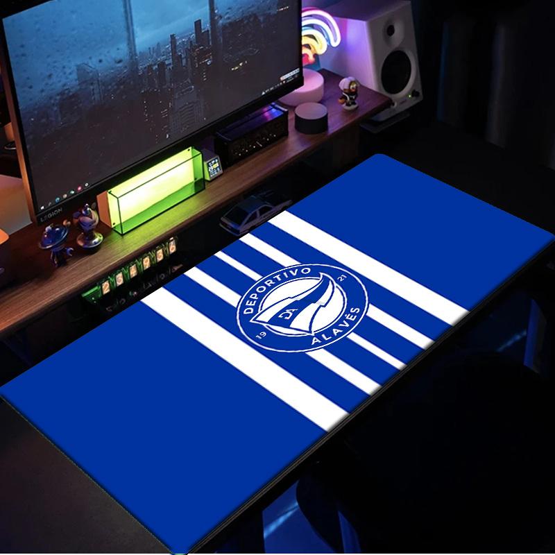 Deportivo Alaves Emblem mouse pad, rubber base, esports desk mat, mouse pad for gamers and office use, gaming desk , easy to clean mat