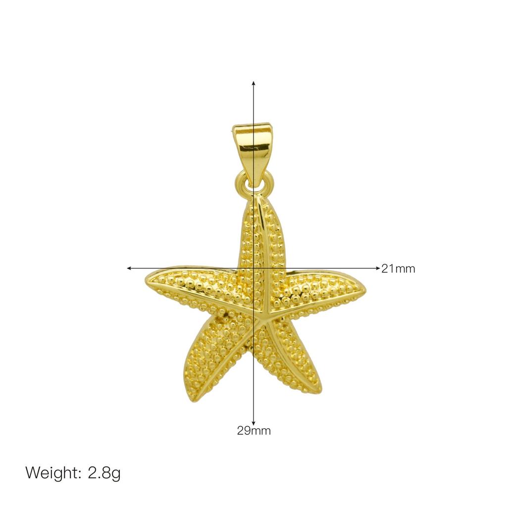 Океанский ветер Дизайн Чувство Личность Краб Раковина Морская звезда Черепаха Кит Медь Позолоченная Подвеска Ожерелье