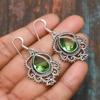 Ювелирные серьги ручной работы из стерлингового серебра 925 пробы с драгоценным камнем Цаворит для женщин