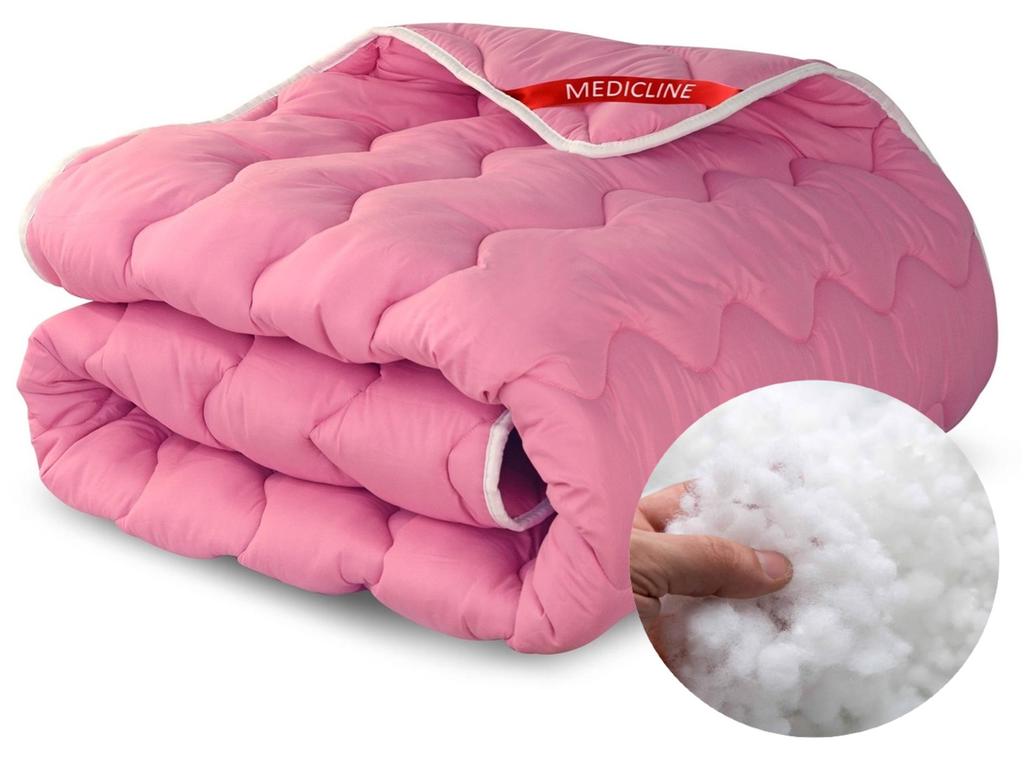 2 Pillows + Duvet Set All Season Pink Microfiber
