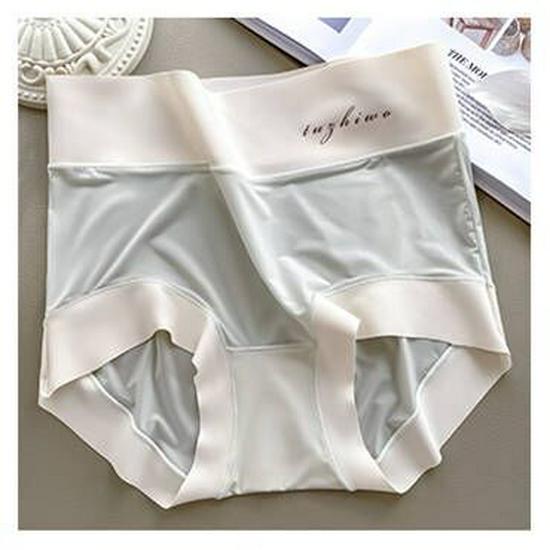 Ice Silk High-Waist Seamless Panties - Ultra-Thin, Breathable, Nude Feeling for Women and Girls