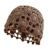Кружева Берет Кепка Цветы Skullies Шапка Дышащая Вязаная Шапка для Женщин