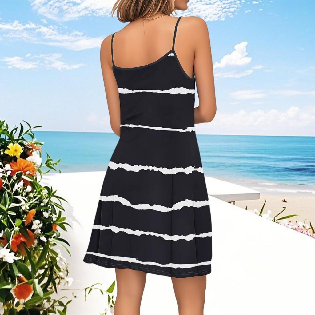 Женские модные повседневные пляжные платья однотонные с карманами платья