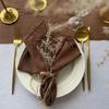Set of 50 Gauze Cloth Napkins 40x40cm Sewn Edge 100% Cotton Fabric Crepe For Dinner Home Party Wedding Napkins Event Designing