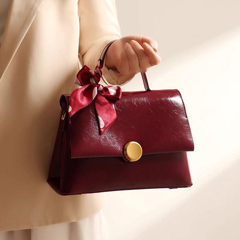 Retro Red Wedding Bag, High-end Crossbody Handbag, Large-capacity Wedding Bride's Mother Bag