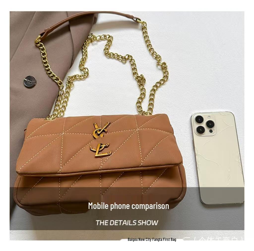 Женская сумка-цепочка в стиле колор-блок Осень/Зима 2025 - Универсальная и стильная сумка через плечо/кроссбоди