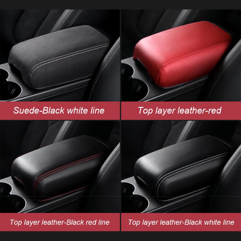 AABKV1 For Porsche Mancan 2014-2024 2023 Car Suede Armrest Box Cushion Cover Interior Center Console Armrest Protective Pad Shell Case