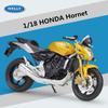 Welly 1/18 HONDA Hornet Сплав Спортивный Мотоцикл Модель Литой Металл Уличный Мотоцикл Модель Симуляция Коллекция Детские Игрушки Подарок
