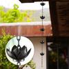 120CM Lotus Rain Chain Heavy Duty Metal Outdoor Garden Hanging Rain Catcher Cups Outside Gutters Downspouts Decorative Rain Chain Replacement