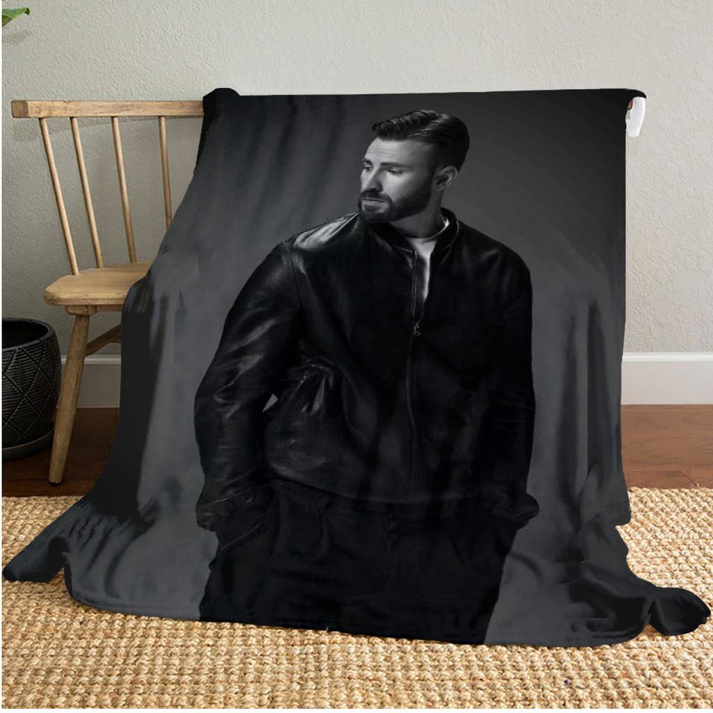 Chris Evans Soft Comfortable All Seasons blanket Sofa Office Naps blanket Outdoor Travel throw Perfect Gift