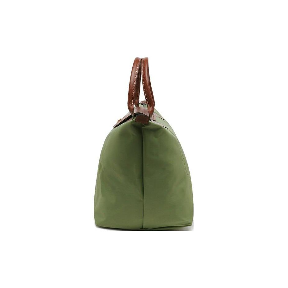 Longchamp Le Pliage 30 Короткая ручка Застежка на кнопку-молнию Нейлоновая сумка-пельмень Средняя Женская сумка-тоут Зеленый 1623089P77