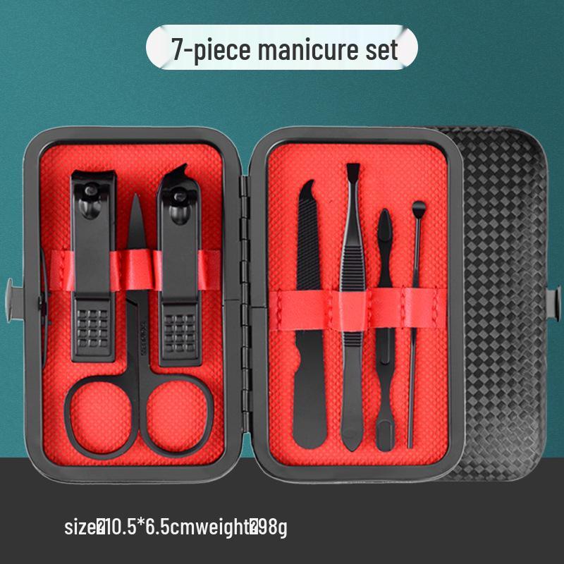 Набор из 24 предметов для маникюра и педикюра из нержавеющей стали Spot Black