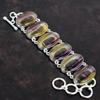 Браслет из мультифлюорита, браслет из настоящего драгоценного камня, регулируемый браслет из стерлингового серебра 925 пробы, ручная работа, абсолютно новые ювелирные изделия, подарки на годовщину