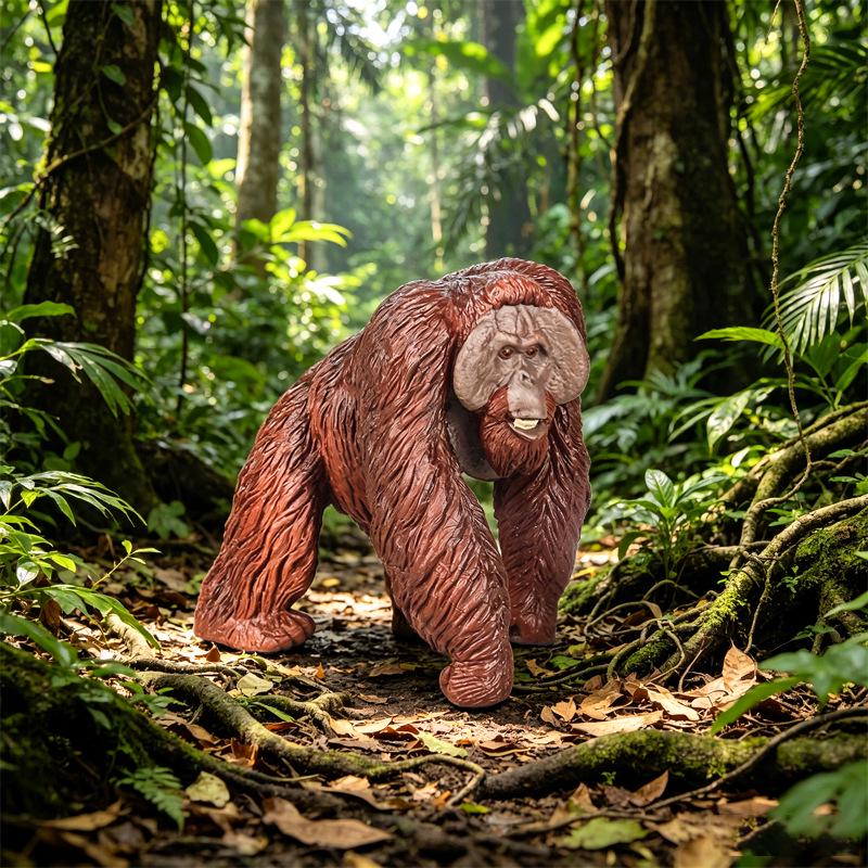 Large Red Orangutan Monkey Model - Cognitive Children's Zoo Gift