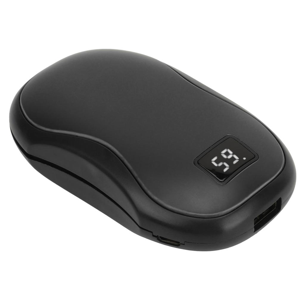 Электрическая грелка для рук Перезаряжаемый павербанк Двусторонняя нагревательная панель Дисплей 6000 мАч Карманный размер Рука