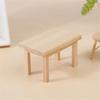 Play Miniature Ornaments 1:12 Dollhouse Wooden Tea Table Simulation Wood Table Kids Play Toys