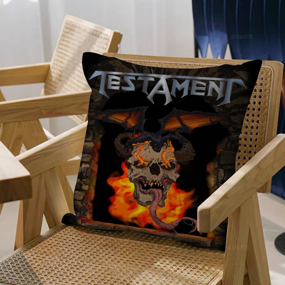 Популярная Металл-Группа T-Testament Наволочка Мультяшный Подарок Чехол для Подушки Спальня Дом Диван Стул Сиденье Декор Чехол для Подушки