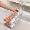2 Pcs Fridge Egg Storage Box Automatic Rolling Large Capacity Space-Saving Stackble Egg Organizer Refrigerator