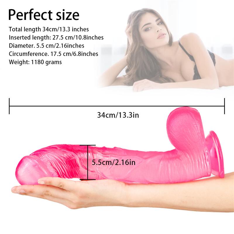 Oversized with Suction Cup Simulation Dildo Female Masturbation Device Adult Sex Toys