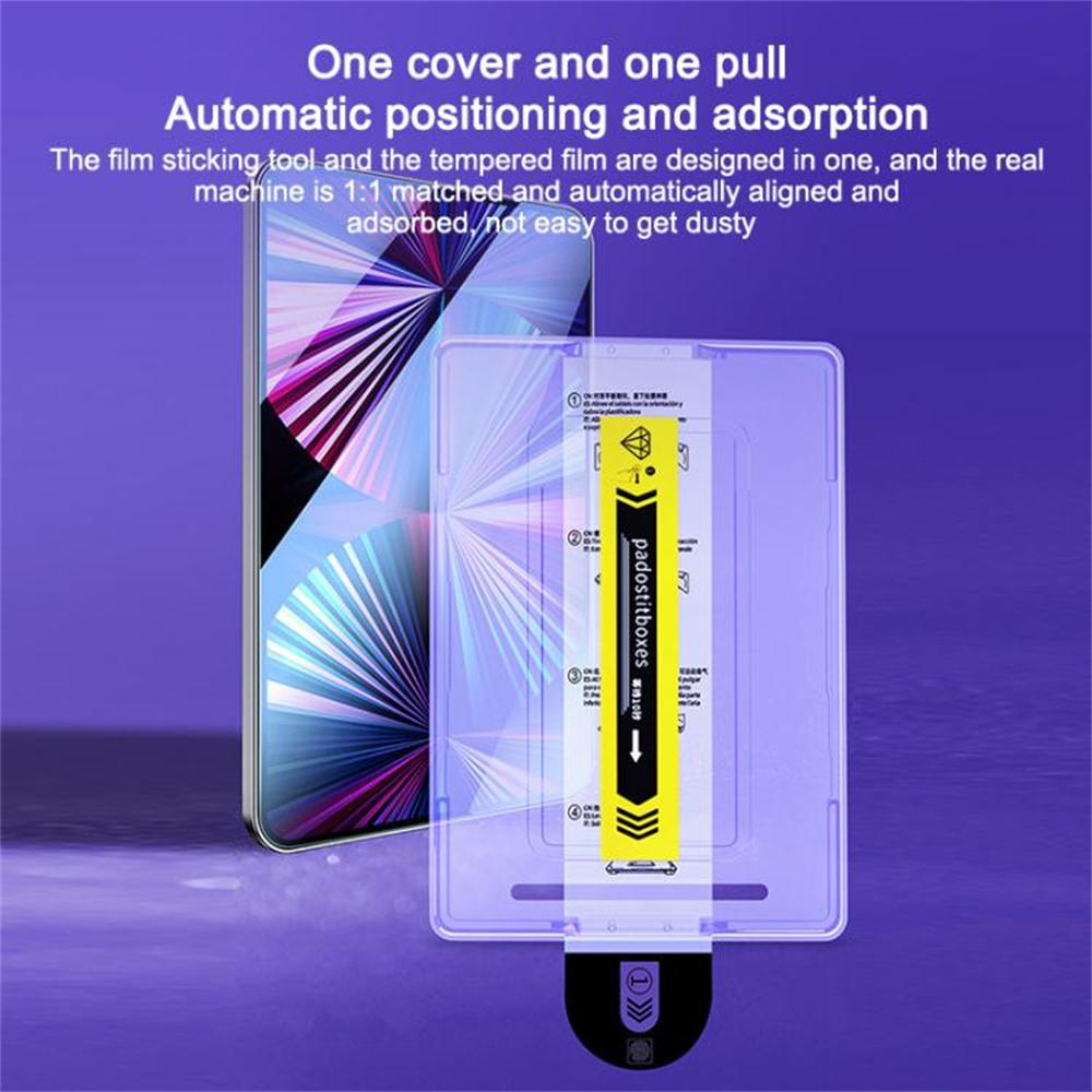 For iPad Air (2022)/(2020) Screen Protector Tempered Glass HD Film with Automatic Dust Removal Tool