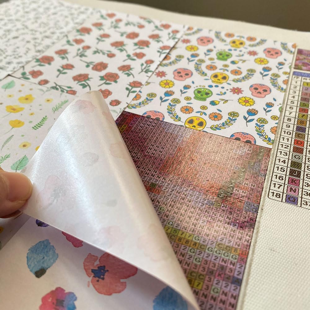 Цветочные листы для снятия защитного слоя для алмазной мозаики, Набор из 60 цветочных листов-заменителей с односторонним покрытием для инструмента 5D Diamond Art