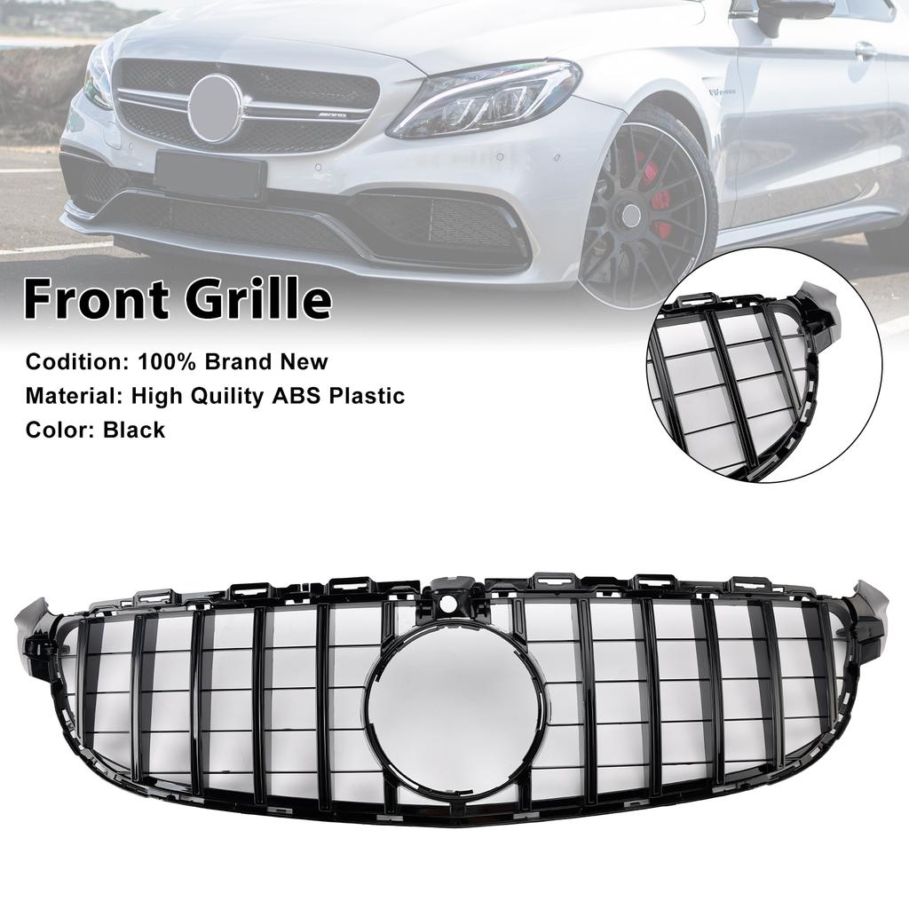 Front Bumper Grill Grille Fit Mercedes Benz W205 C63 2015-2018 Pre-Facelift