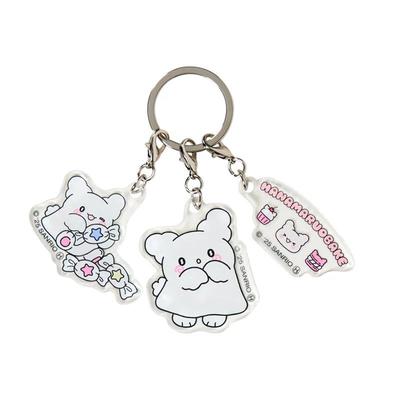 Sanrio HANAMARUOBAKE 3-компонентный акриловый брелок розовый (Пастельные Сладости Поп)