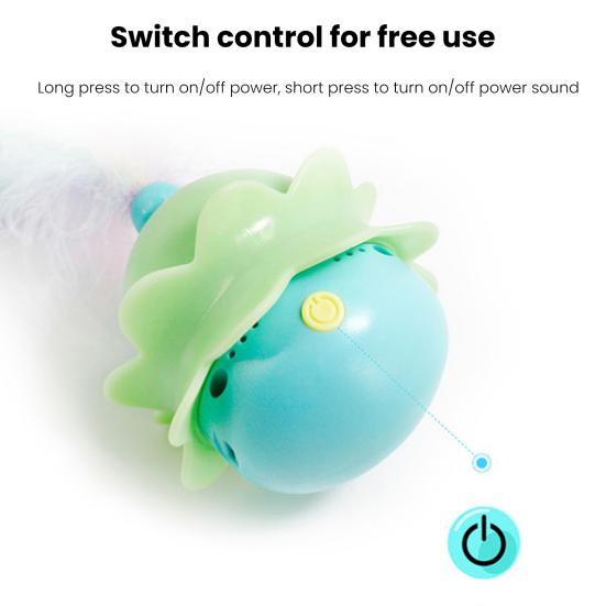 Интерактивная игрушка для кошек Автоматически вращающаяся электрическая игрушка для котят Перезаряжаемые игрушки для игры в помещении и на улице для снятия тревоги