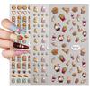 Новые мультяшные тисненые наклейки для ногтей 5D трехмерные водонепроницаемые милые наклейки для ногтей с клейкой основой