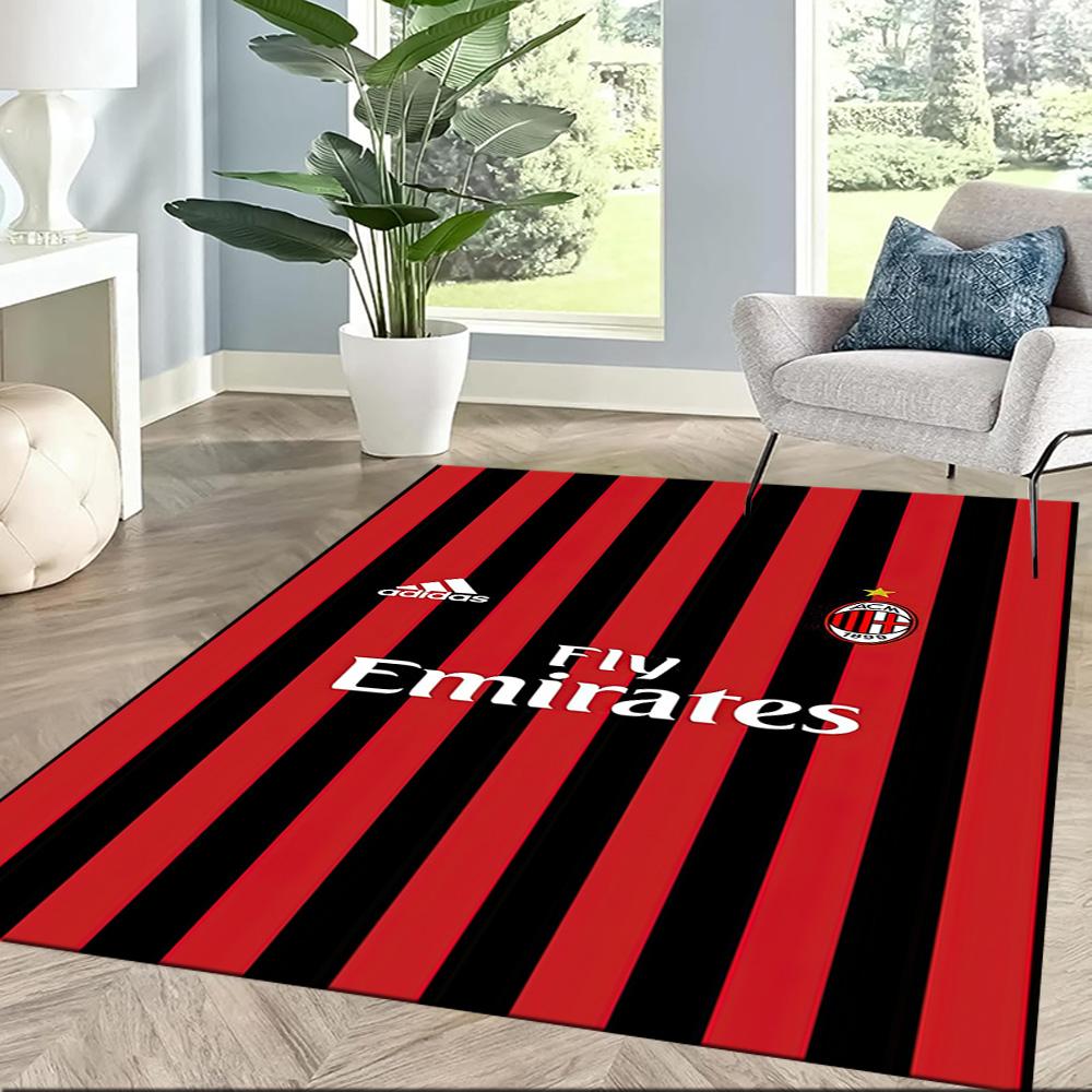 Ac Milan Area Rug Design For Decorate Room Game Room Kitchen Entryway Antislip Rug Anime Office Decor Perfect Gift For Womenmen
