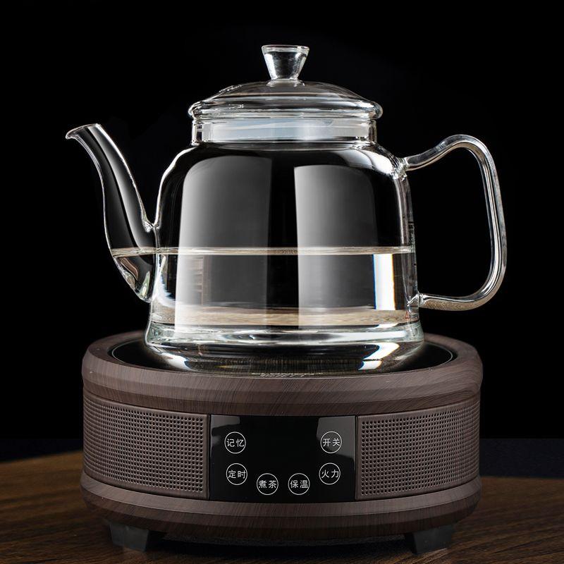 Стеклянный чайник для электрической гончарной печи 220 В, бытовая, высокотемпературная стойкость и взрывозащищенность, прозрачные отдельные кастрюли