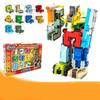 Assembling Educational Blocks Action Figure Number Transformation Robot Toy for Children