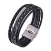 Модный кожаный браслет для мужчин Панк-рок ювелирное изделие Подарок Мужской браслет на запястье Ювелирное изделие
