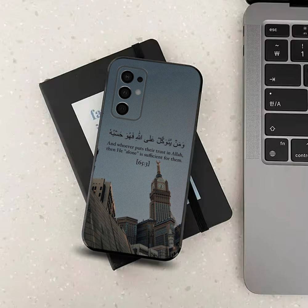 Belief Arabic Quran Quotes For Samsung Galaxy A53,31,52,72,41,22,73,32,71,Note,J7,8,9,5G Soft Black Silicone Phone Case