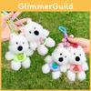 Printed Puppy Fruit Plush Toy Cartoon Animal Doll Keychain Backpack Pendant
