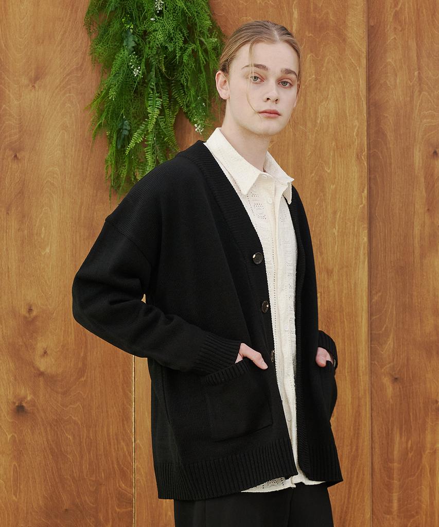 Базовый вязаный кардиган Blond9_Черный