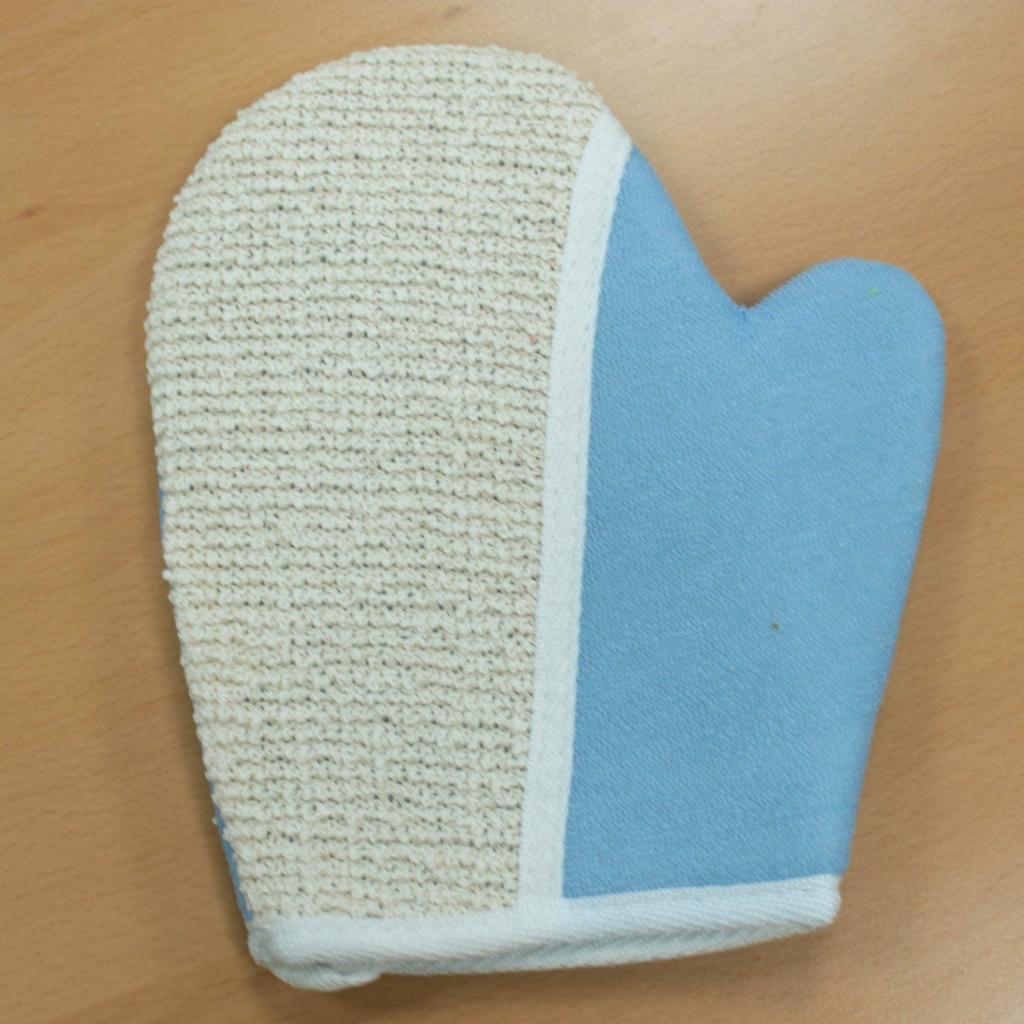 2x Exfoliating Mitt Jute Blend Assorted Colours