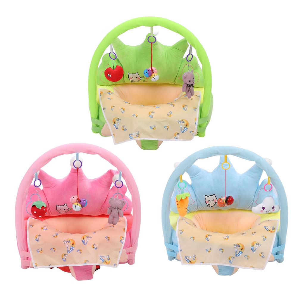 Мягкое детское сиденье в форме короны, поддерживающее сидячее положение, удобное кресло для обучения сидению, плюшевое кресло для малышей