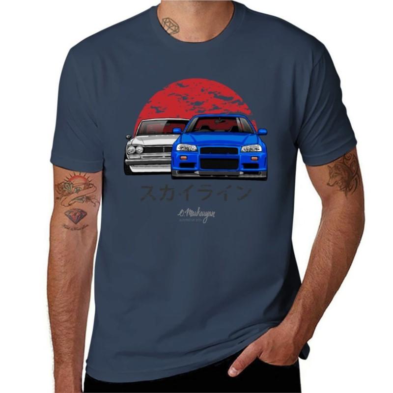 Skyline (R34 Hakosuka) Tshirt Oversized Tshirt Funny T Shirts Vintage T Shirt Unisexs Vintage T Shirts