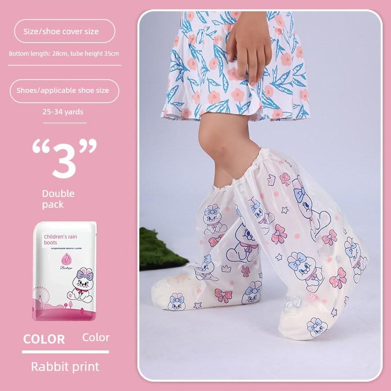Children's Portable Disposable Thickened Long Raincoat for Full-Body Protection Against Heavy Rain, Suitable for Outdoor Use, Boys and Girls