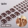 Adhesive Nail Sticker Gel Toenail Strips with File Easy Apply Remove No LED Lamp Needed Cover Home Manicure DIY Toe Polish Wrap Foot Decoration