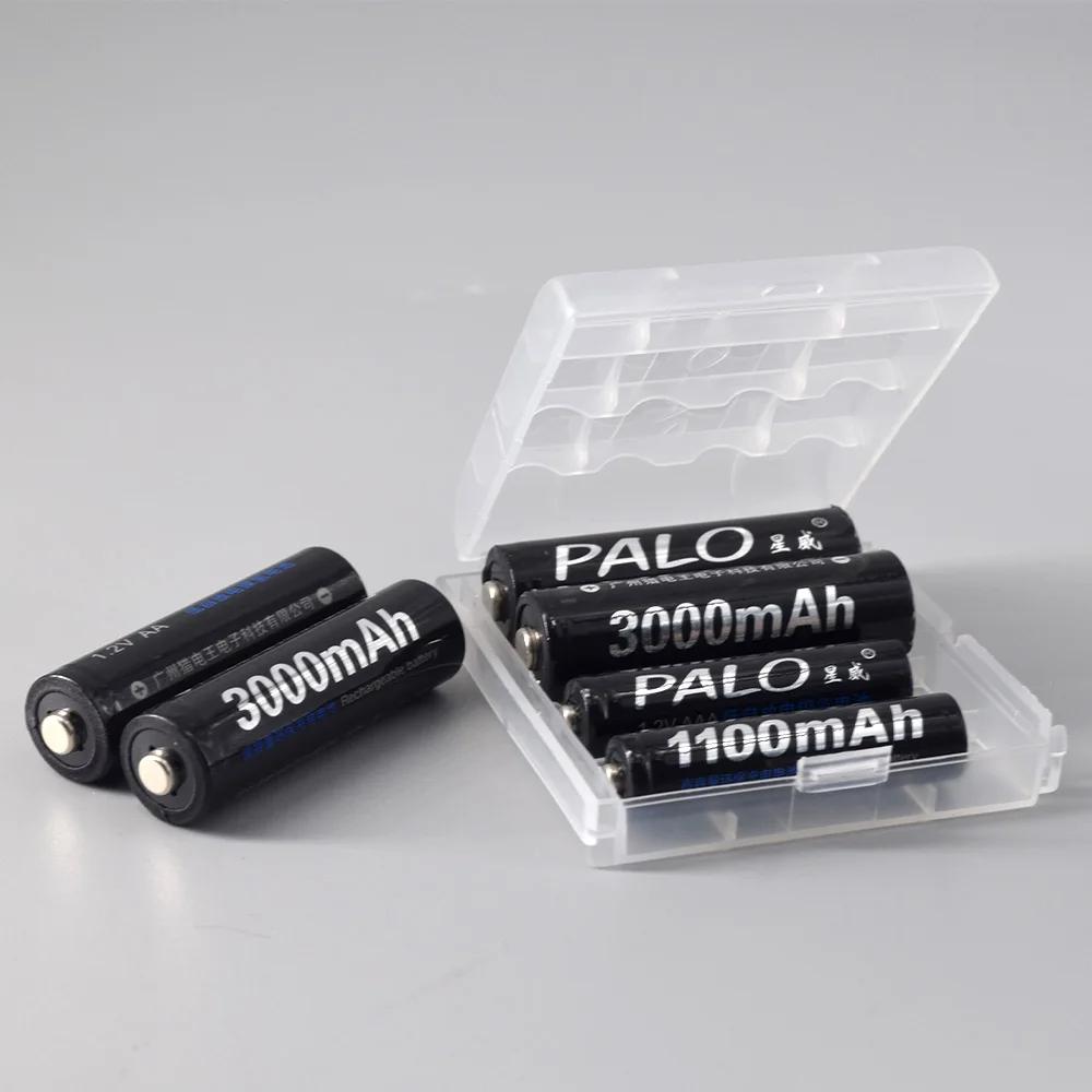 PALO Аккумуляторные батареи AA 1,2 В + аккумуляторная батарея AAA для игрушек + зарядное устройство 1,2 В для аккумулятора Ni-MH AA AAA 1,2 В