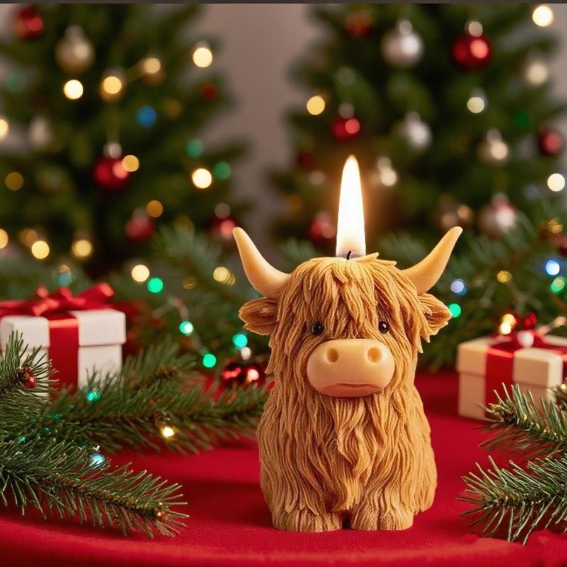 2025 New Alpine Cow Silicone Mold, Suitable for Resin Casting, Jewelry Making and Diy Handicrafts, Highland Cow Design
