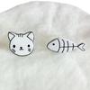 [R7905] - Handmade 'Rhymes' Cat-fishbone Earrings - 12 Mm